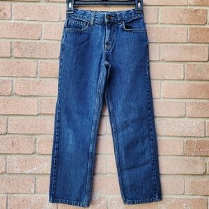 Cat & Jack Jeans Boys' Size 10 Relaxed Fit Straight Leg Dark Wash